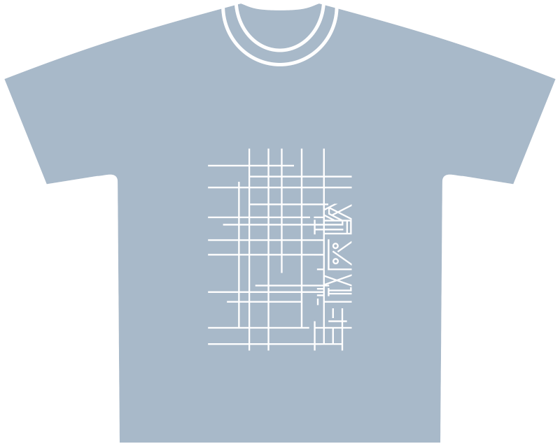 Tシャツ #1【オーガニックコットン100%】アシッドブルー